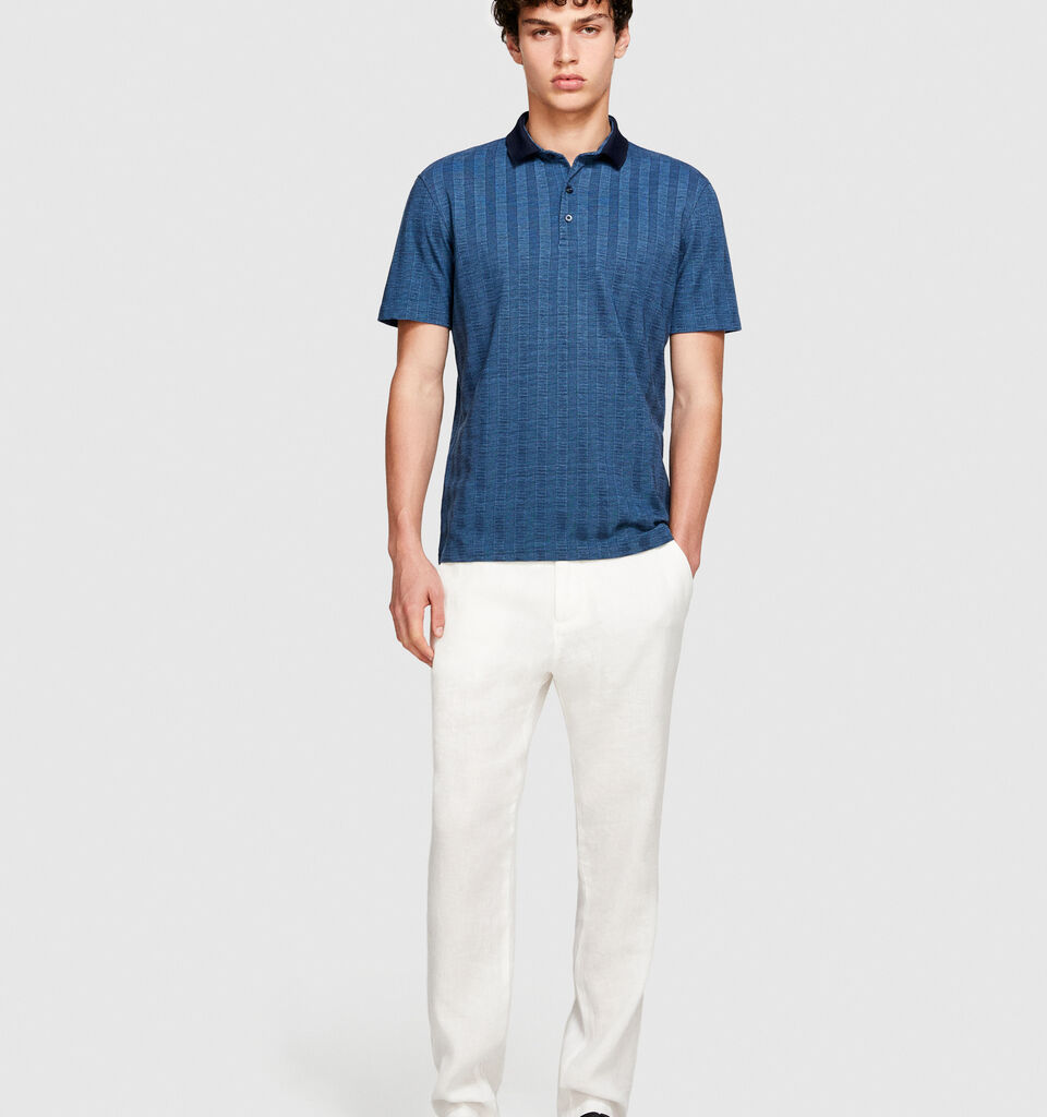Knit polo - men's polos - Blue | Sisley image number 1